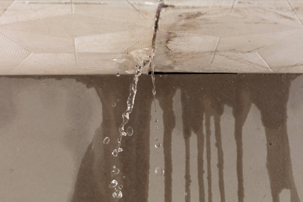 Professional Sewage Cleanup technician working in Coloma, MI
